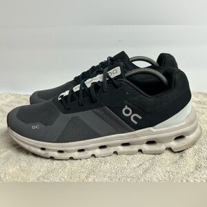 ON Cloudrunner Athletic Running Shoes Mens Size 11 Black White EUC #46.99017